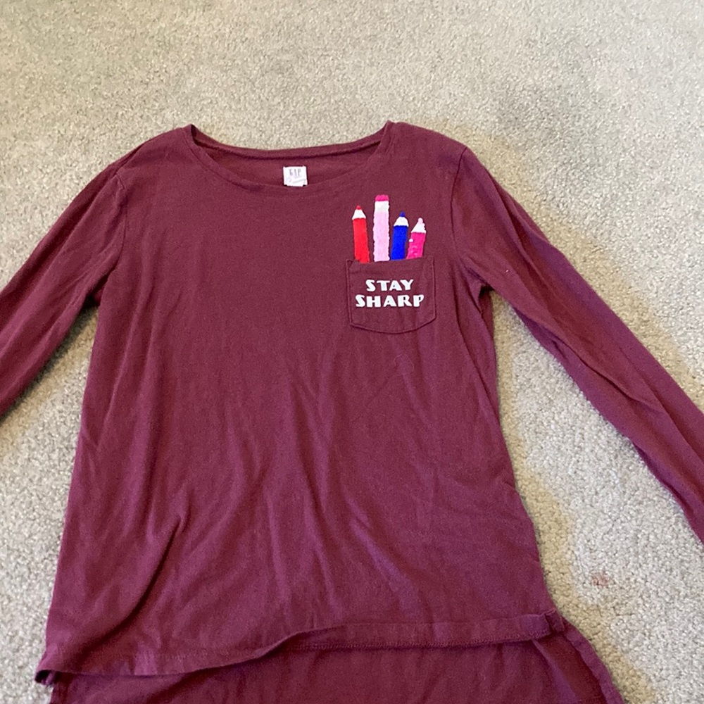 Reversible sequin long sleeve